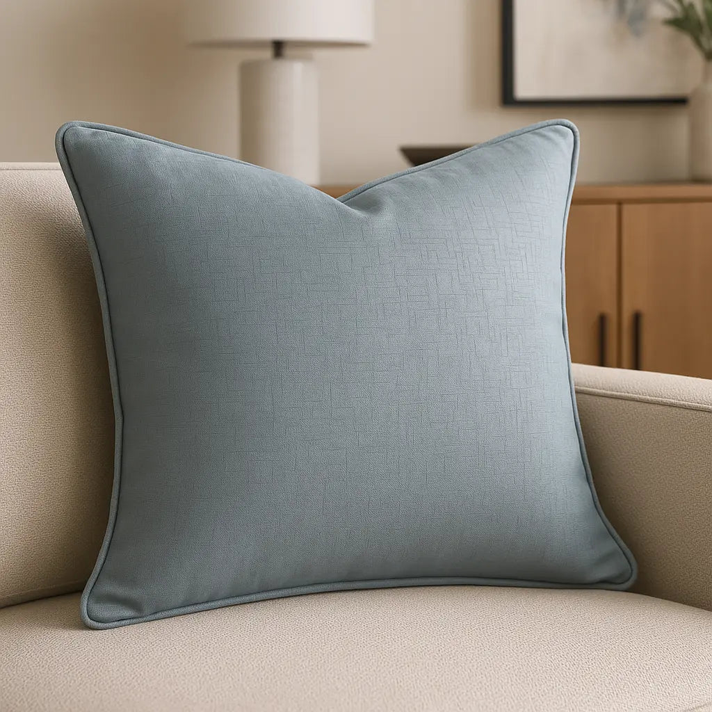 Vogue Embossed Duck Egg Cushion Cover 43cm x 43cm