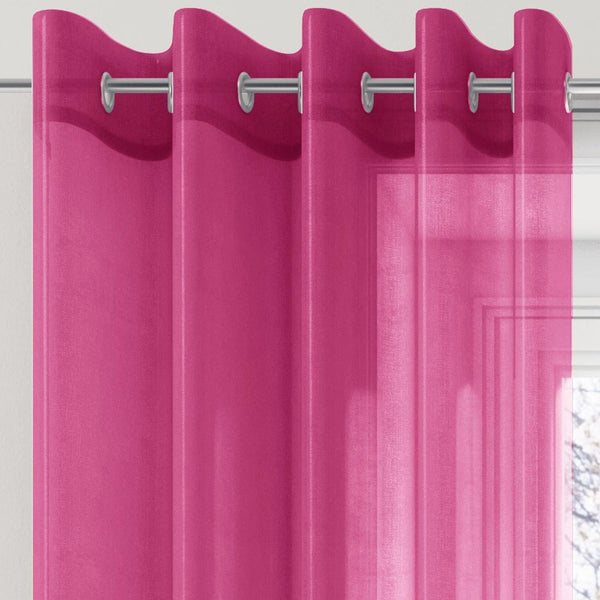 Voile Ring Top Panel Cerise 59" x 108" - Ideal