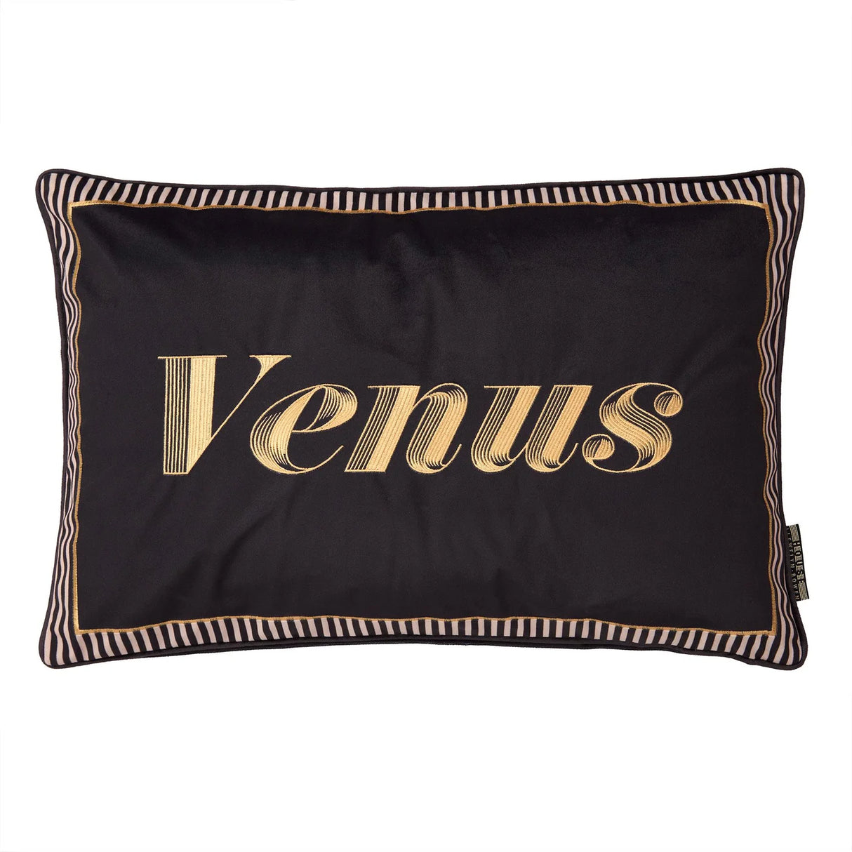 Laurence Llewelyn-Bowen Venus Embroidered Black Filled Cushion 5