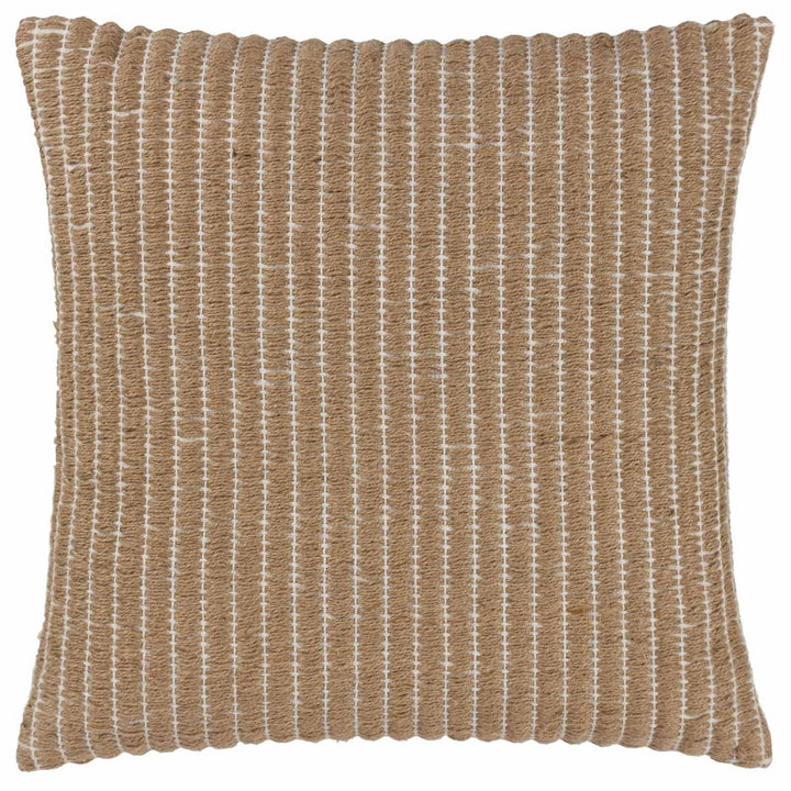 Weaves Stripe Woven Jute Cushion Cover 18" x 18" - Ideal