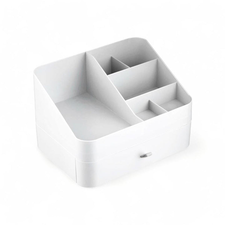 White 6 Compartment Cosmetic Organiser - Ideal