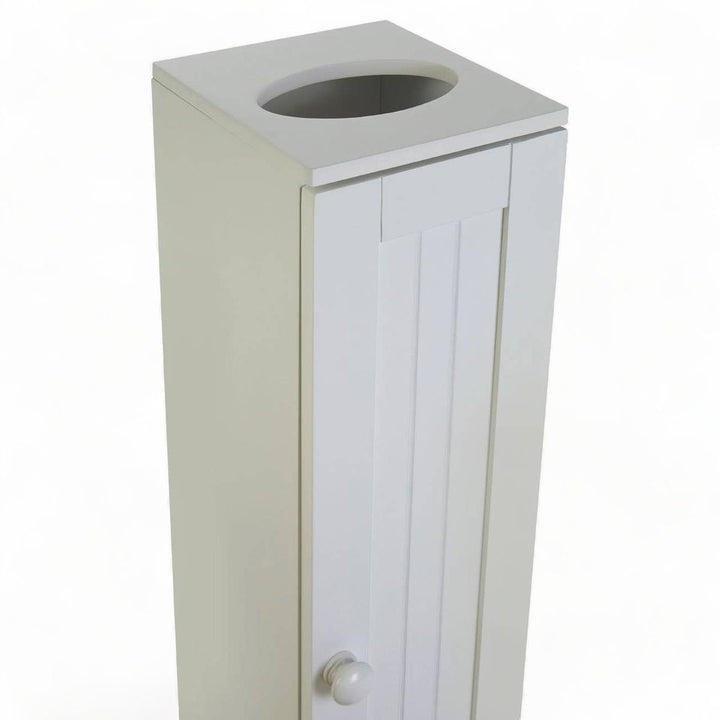 White Wood Toilet Roll Cabinet - Ideal