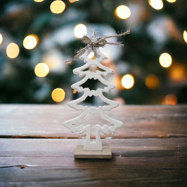 White Wooden Christmas Tree - Ideal
