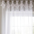 Tiara Diamante Tab Top Voile Curtain Panels - White