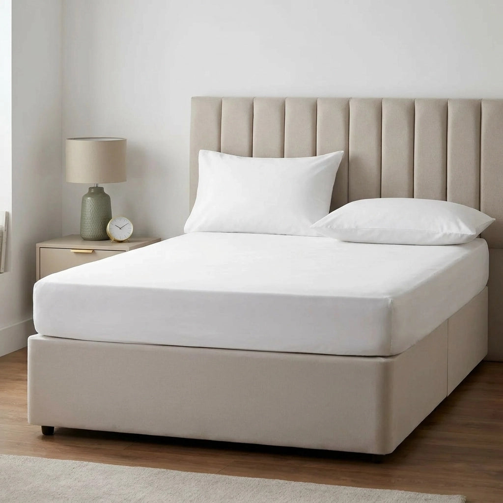 200 Thread Count Cotton 35cm Extra Deep Fitted Sheet 7