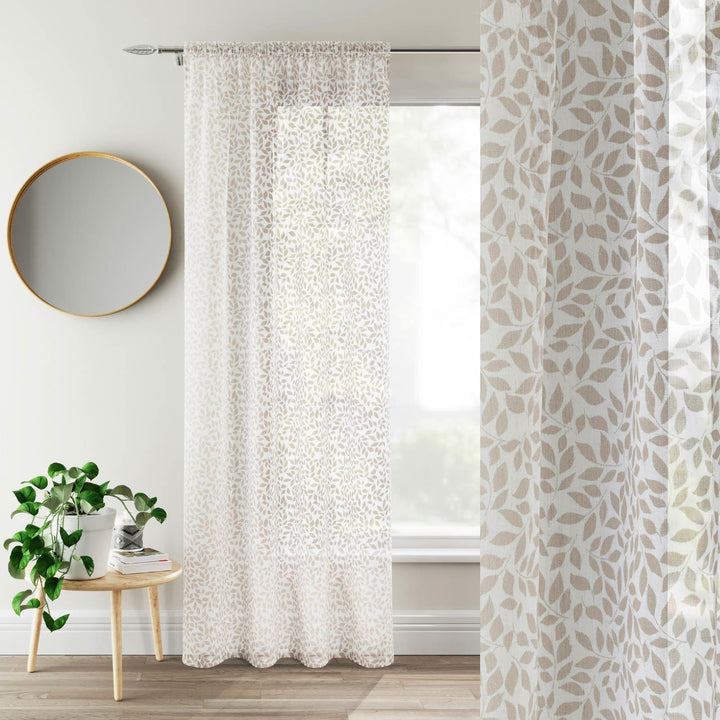 Willow Voile Curtain Panel Natural - Ideal