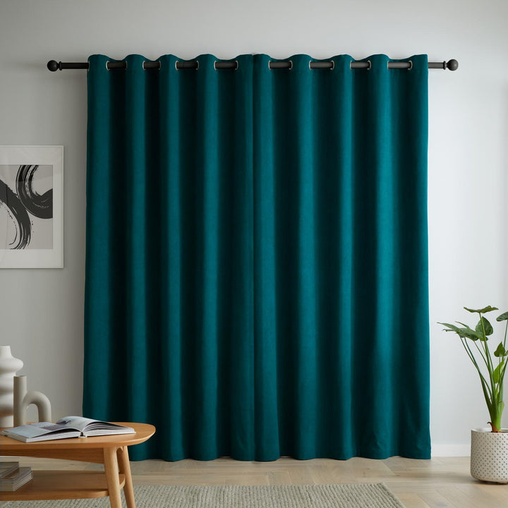 Wilson Blackout Thermal Eyelet Curtains Green - Ideal