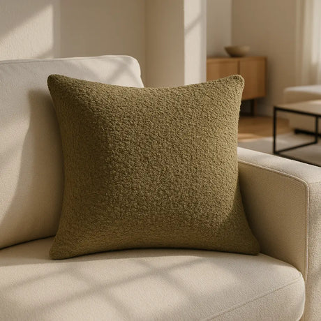 Wiltshire Boucle Cushion Cover and Filled Cushion 18" x 18" (45cm x 45cm) - Mink