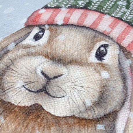 Winter Velvet Rabbit Cushion Cover or Filled Cushion 43cm x 43cm - additional product view 4