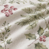 Macro close-up of the brushed cotton flannelette fabric on the Winter Sprigs Flannelette Brushed Cotton Duvet Cover Set