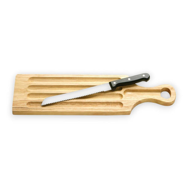 Wooden Bread Board + Knife Set - Ideal