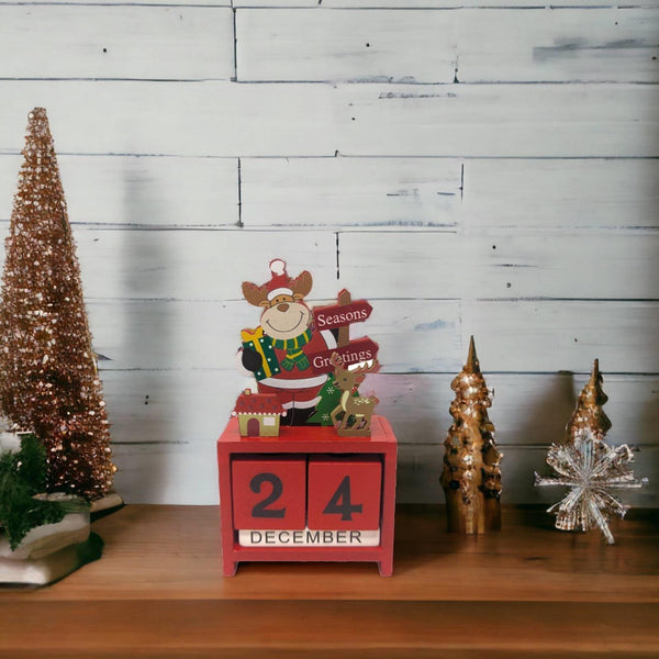 Wooden Reindeer Advent Calendar - Ideal