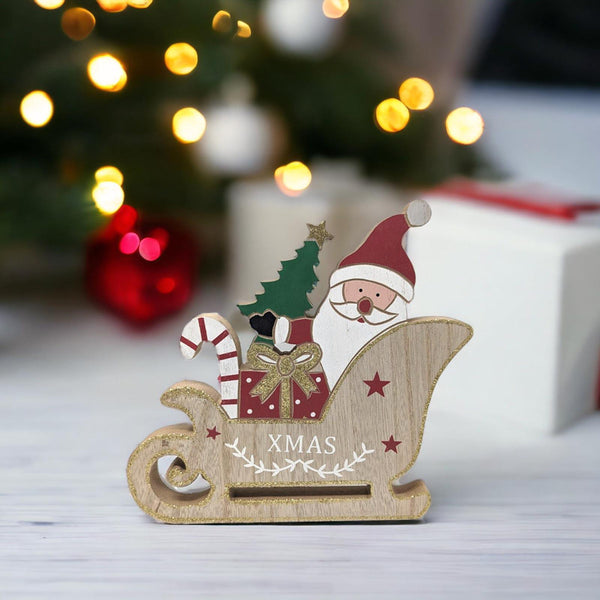 Wooden Santa's Xmas Sleigh - Ideal
