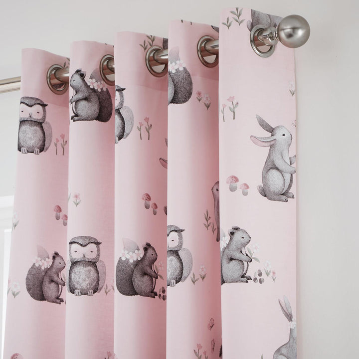 Woodland Friends Eyelet Curtains - Ideal