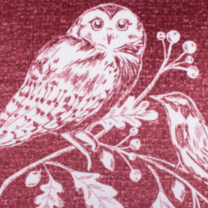 Woodland Owls Red Cushion Cover - Ideal