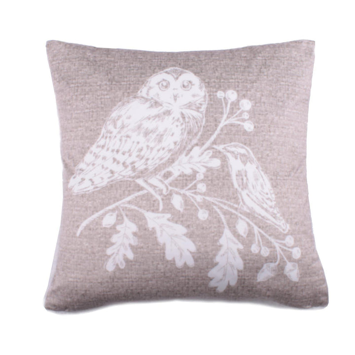Woodland Owls Sage Cushion Cover - Ideal