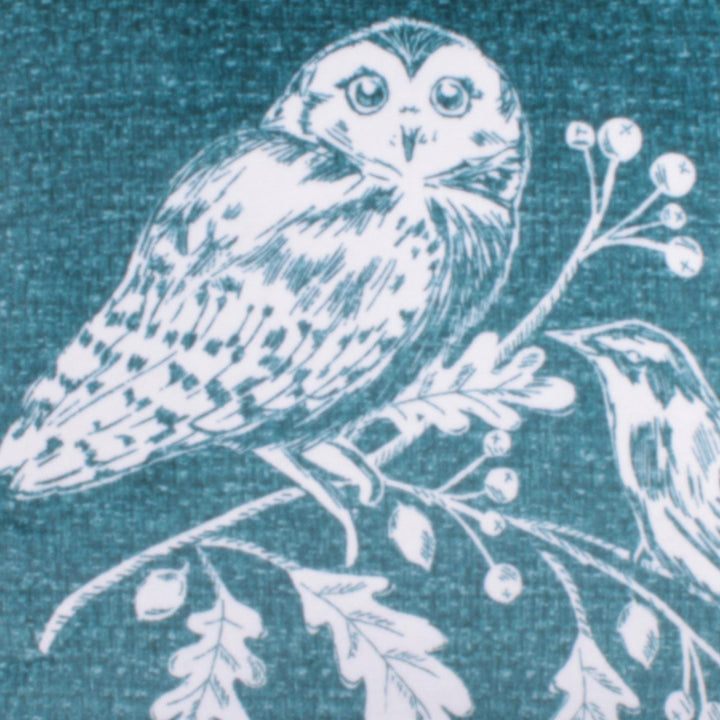Woodland Owls Teal Cushion Cover - Ideal