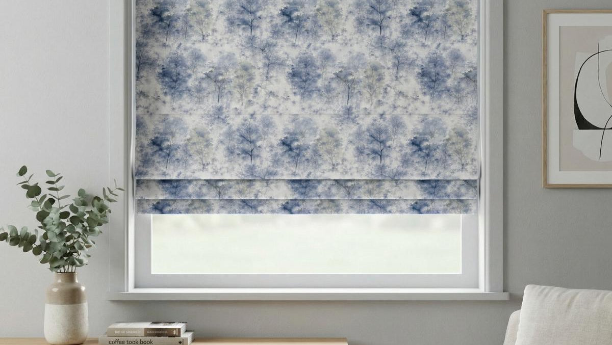 Woodland Made to Measure Roman Blind Saxon Blue