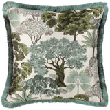 Woodlands Tapestry Velvet Green Cushion Cover 55cm x 55cm - additional product view 1