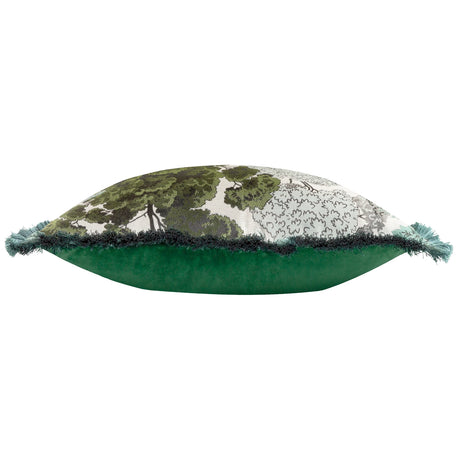 Woodlands Tapestry Velvet Green Cushion Cover 55cm x 55cm - additional product view 3