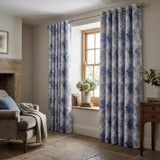 Woodland Saxon Blue fabric sample