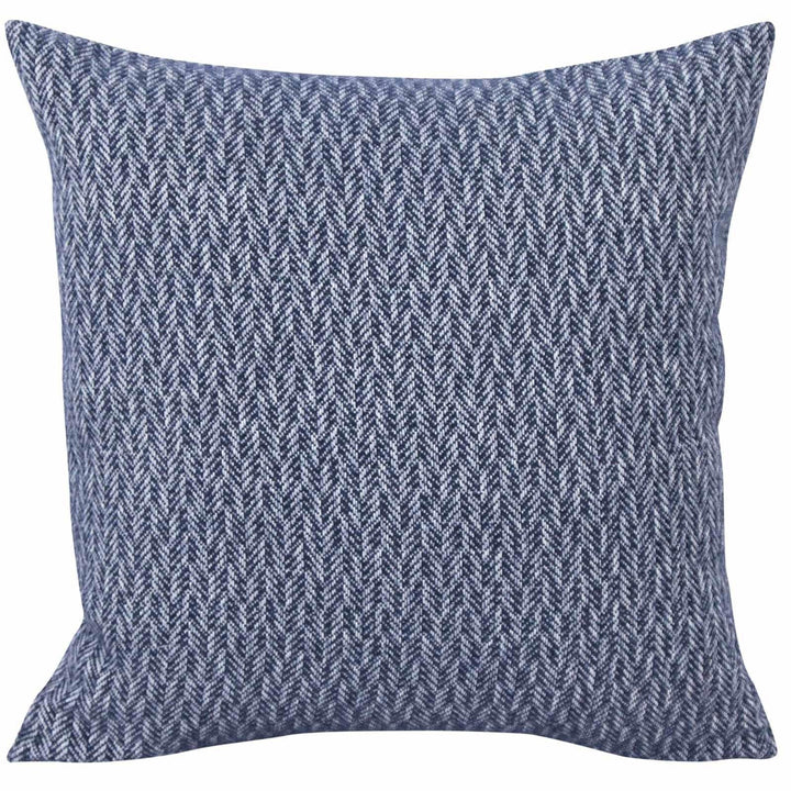Woolacombe Herringbone Navy Cushion Cover 17" x 17" - Ideal