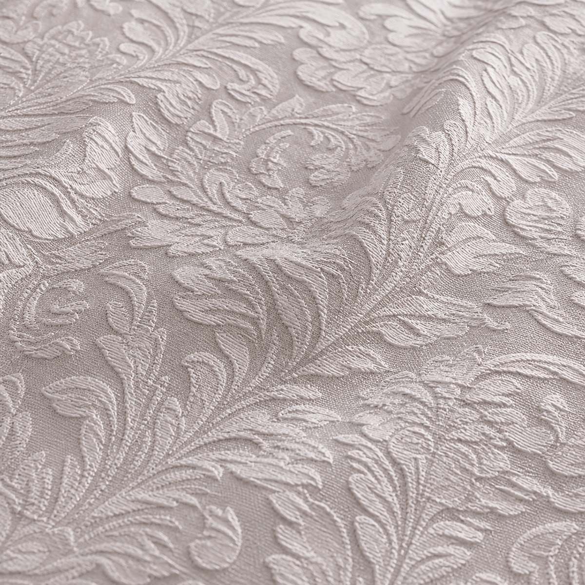 Macro close-up of the jacquard fabric on the Worcester Jacquard Silver Duvet Cover Set