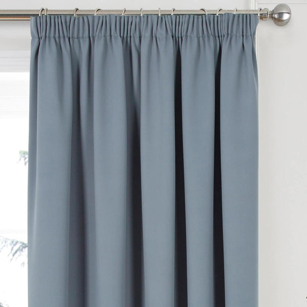 Woven Blackout Tape Top Curtains Grey - Ideal