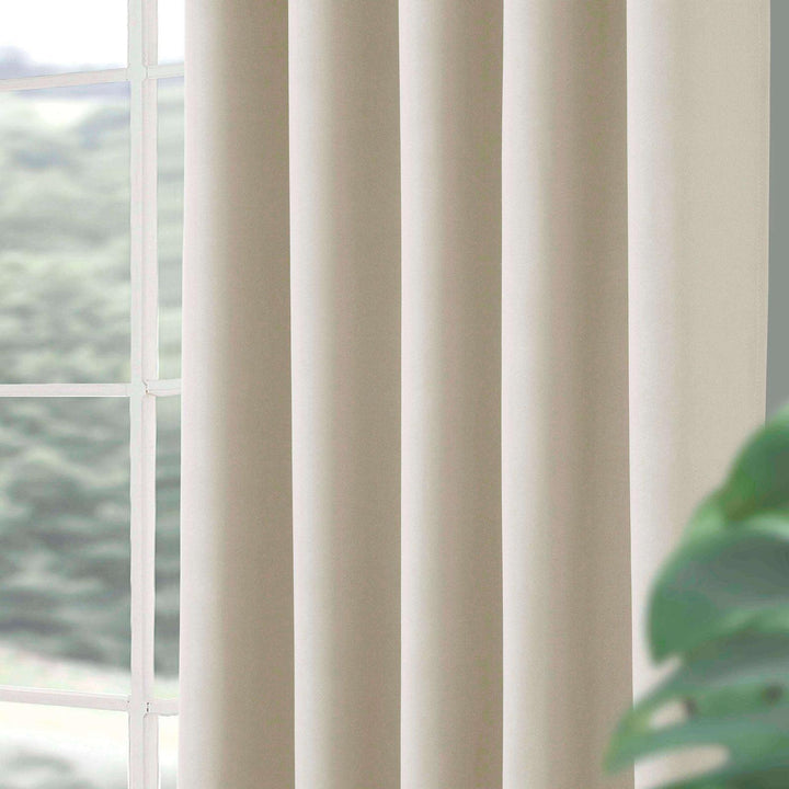 Woven Blackout Tape Top Curtains Natural - Ideal