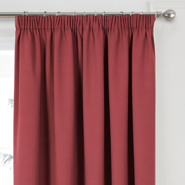 Woven Blackout Tape Top Curtains Red - Ideal