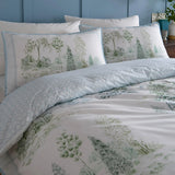 Appletree Willow Tree Scene Blue 100% Cotton 200 Thread Count Duvet Cover Set 4