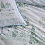 Appletree Willow Tree Scene Blue 100% Cotton 200 Thread Count Duvet Cover Set 5