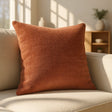 York Chenille Cushion Cover and Filled Cushion 18" x 18" (45cm x 45cm) - Terracotta