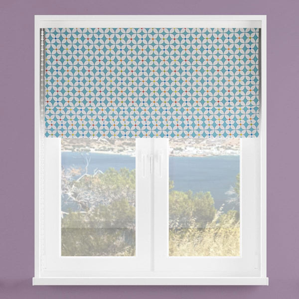 Zap Azure Made To Measure Roman Blind - Ideal