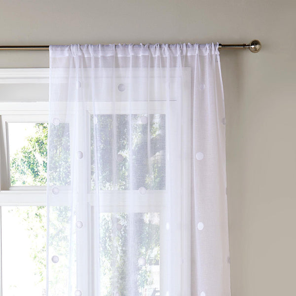 Zara Voile Curtain Panel White - Ideal