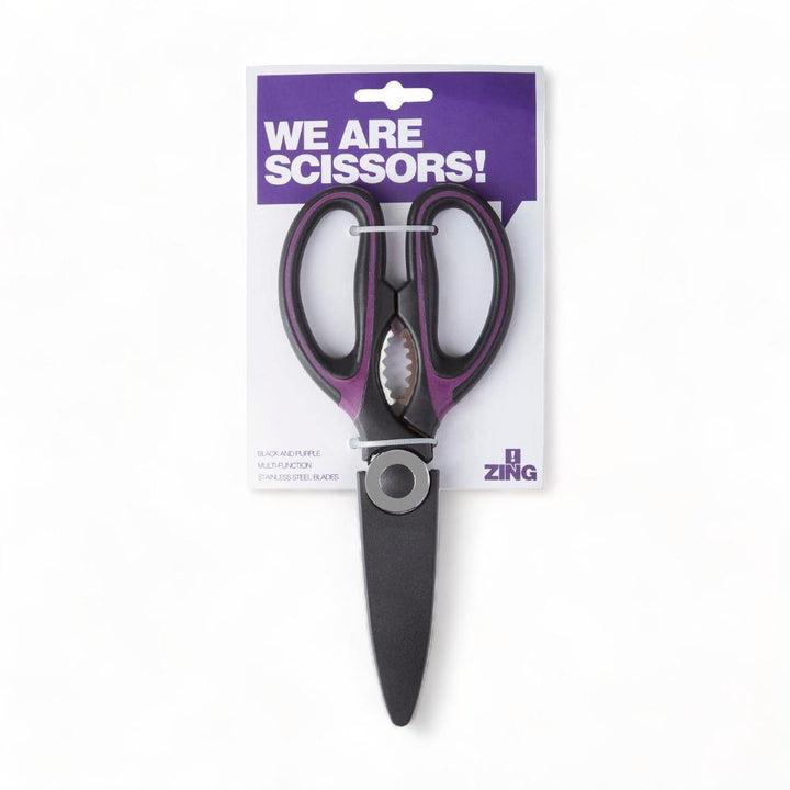 Zing! Black + Purple Kitchen Scissors - Ideal