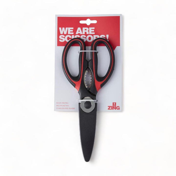 Zing! Black + Red Kitchen Scissors - Ideal