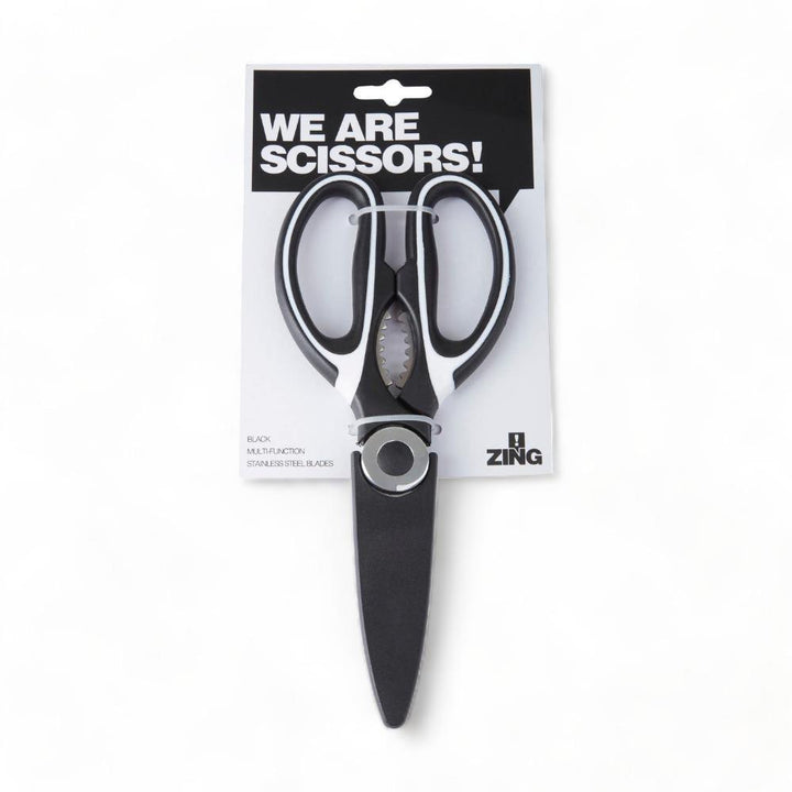 Zing! Black + White Kitchen Scissors - Ideal