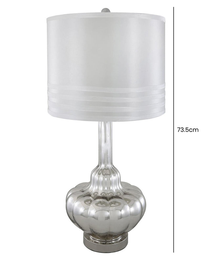 Ella Silver Glass Table Lamp - Ideal