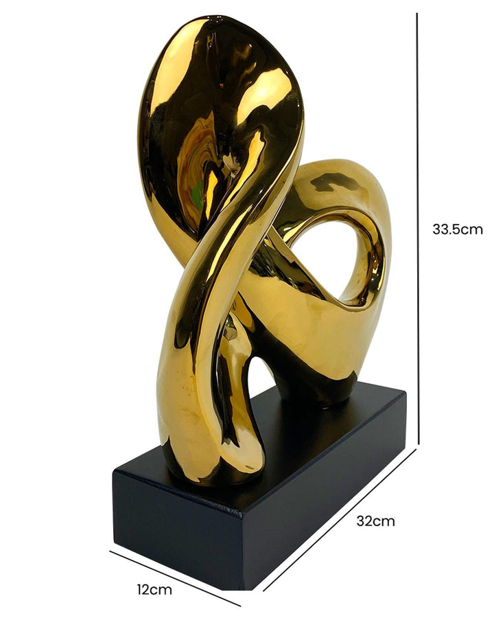 Amari Gold Twist Sculpture - Ideal