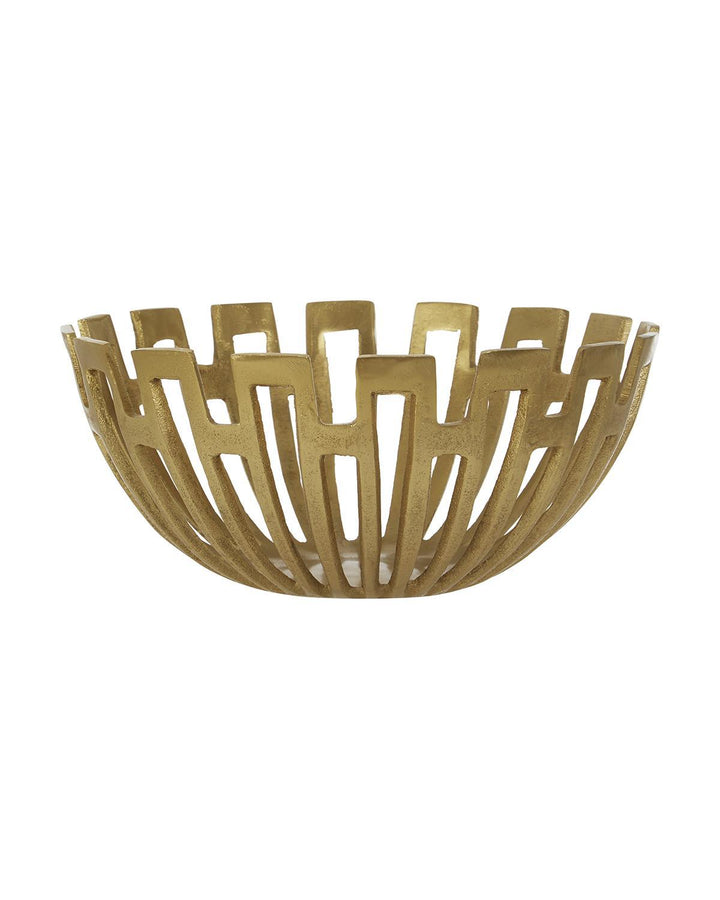 Tarbet Gold Geometric Bowl - Ideal