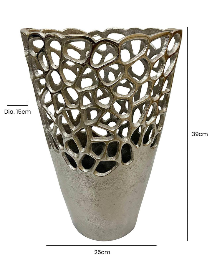 Large Bella Cut Out Metal Vase - Ideal