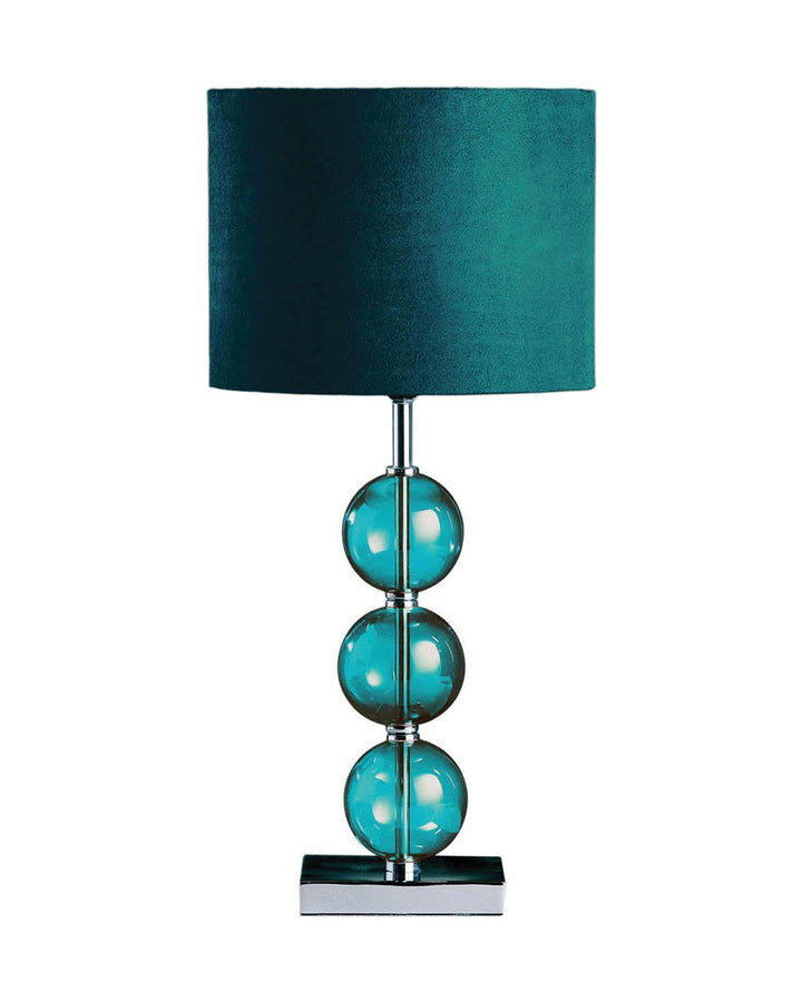 Teal Orb Montreal Chrome Table Lamp - Ideal