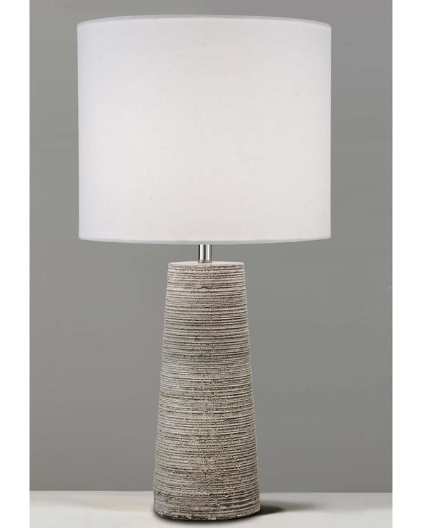 Spencer Table Lamp - Grey Terracotta and White - Ideal