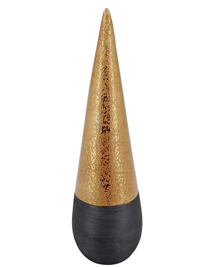 Gaia Gold & Black Cone Sculpture - Ideal