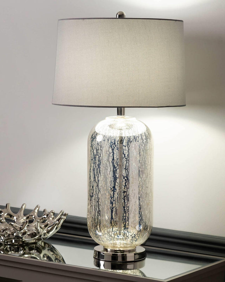 Silver Mercury Glass Table Lamp - Ideal