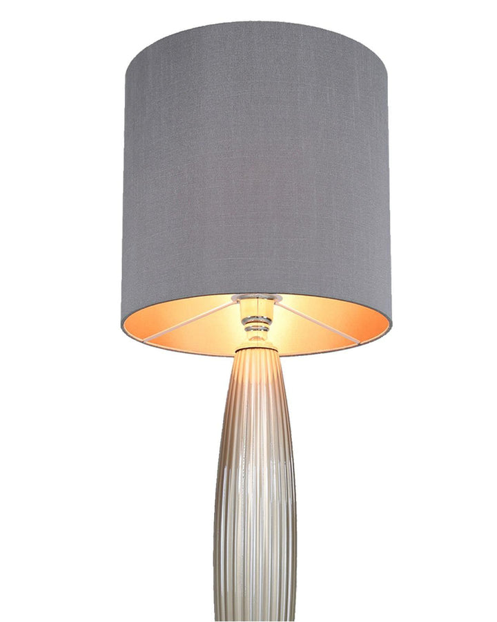 Tall Ribbed Glass Table Lamp - Ideal