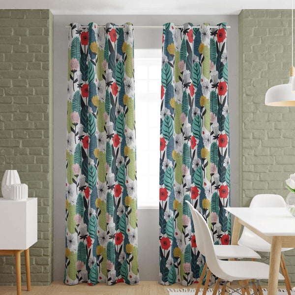 Blooma Poppy Made To Measure Curtains -  - Ideal Textiles