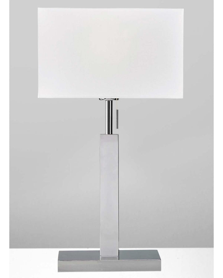 White and Chrome Brooke Table Lamp - Ideal