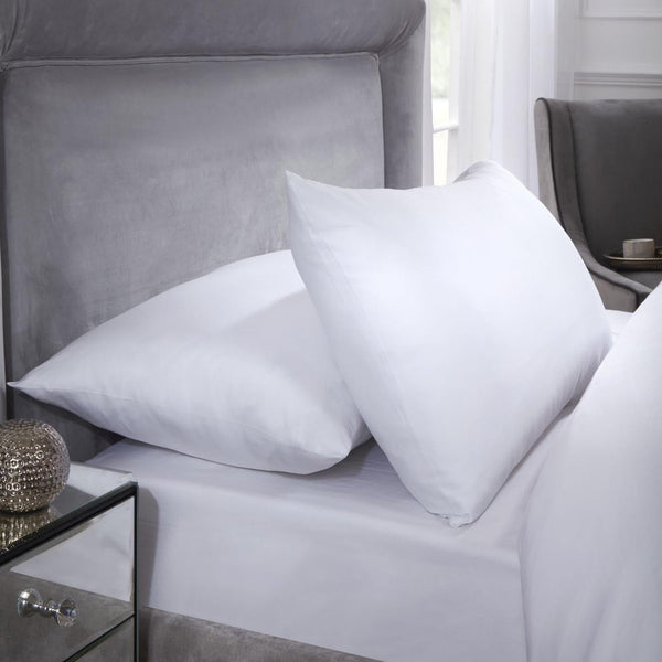 Egyptian Cotton 200 Thread Count White Standard Pillowcase Pair - Ideal